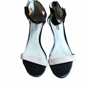 BCBGeneration dressy sandals 8.5 black and nude